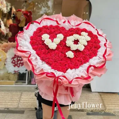 Bó Tim Khổng Lồ Chữ Vợ Đỏ Mix