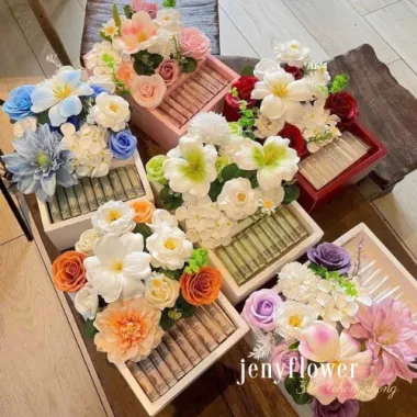 Giỏ Hoa 2 Ngăn Đựng Tiền