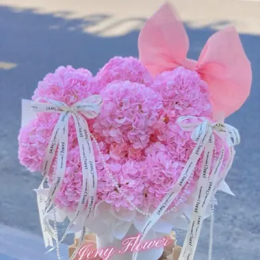 Lẵng Hoa Lụa Cẩm Tú Cầu Hồng: Món Quà Vĩnh Cửu Gửi Trọn Tình Yêu Thương