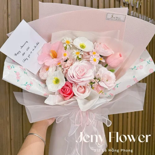 Bó Sáp Phối Nhỏ Hồng